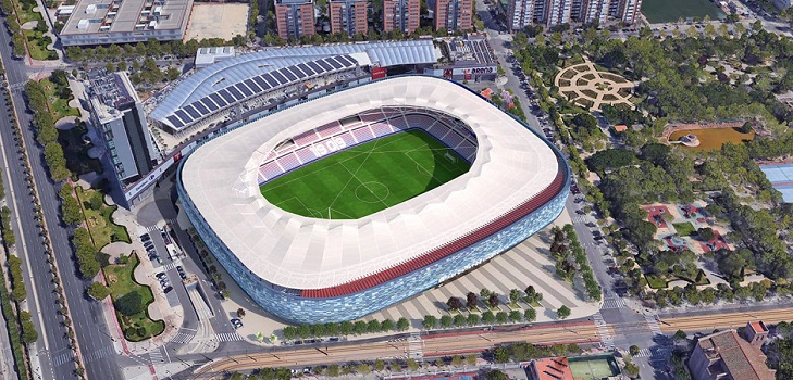 El Levante ganará zonas de ‘hospitality’ en el renovado estadio y replantea su pabellón